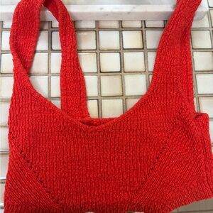 Red Knit Tank Top from urban outfitters